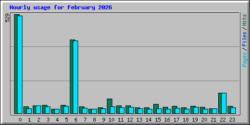 Hourly usage for February 2026